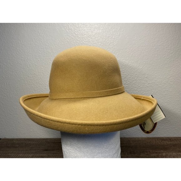 Scala Collezione Womens Rolled Brim Fedora Hat 100% Wool - New With Tag - Picture 4 of 9
